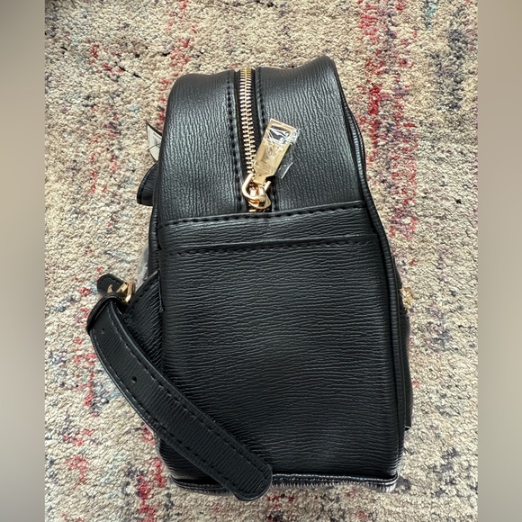 Bebe Mini Black and Gold Backpack with Chain Detail NWT - Picture 4 of 8